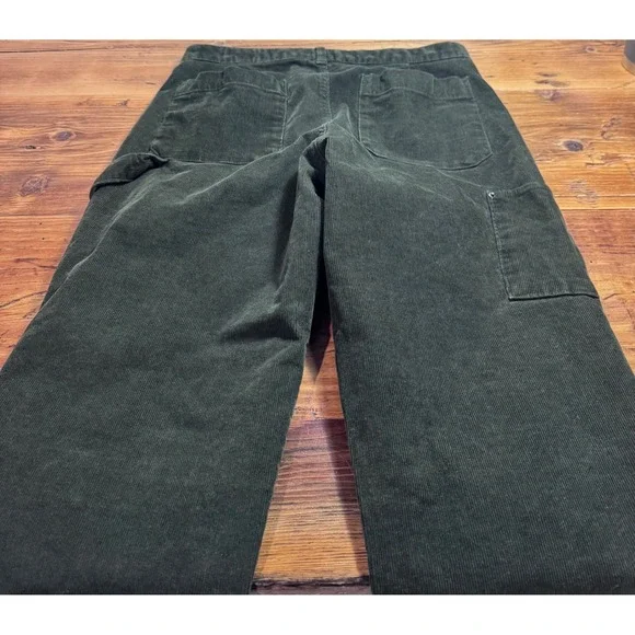 Gap Mens Corduroy Carpenter Pants in Mistletoe Green Double Knee Size 31x32 - Picture 13 of 14